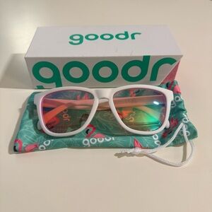 Goodr White and Pink Sunglasses